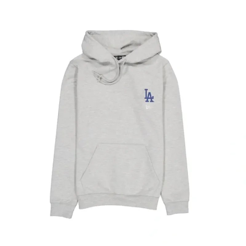 Online Los Angeles Dodgers Logo Essentials Gray Hoodie - KTGCaps - Baseball caps for various teams, purchased online at a discount