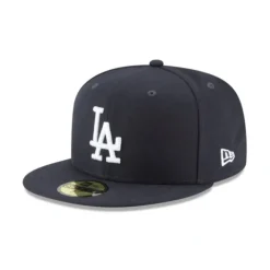 Best Los Angeles Dodgers Navy Basic 59FIFTY Fitted Hat - KTGCaps - Baseball caps for various teams, purchased online at a discount