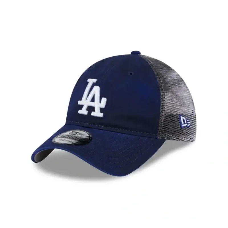 Outlet Los Angeles Dodgers Slick 9TWENTY Trucker Hat - KTGCaps - Baseball caps for various teams, purchased online at a discount