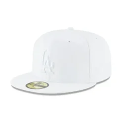 Sale Los Angeles Dodgers Whiteout Basic 59FIFTY Fitted Hat - KTGCaps - Baseball caps for various teams, purchased online at a discount