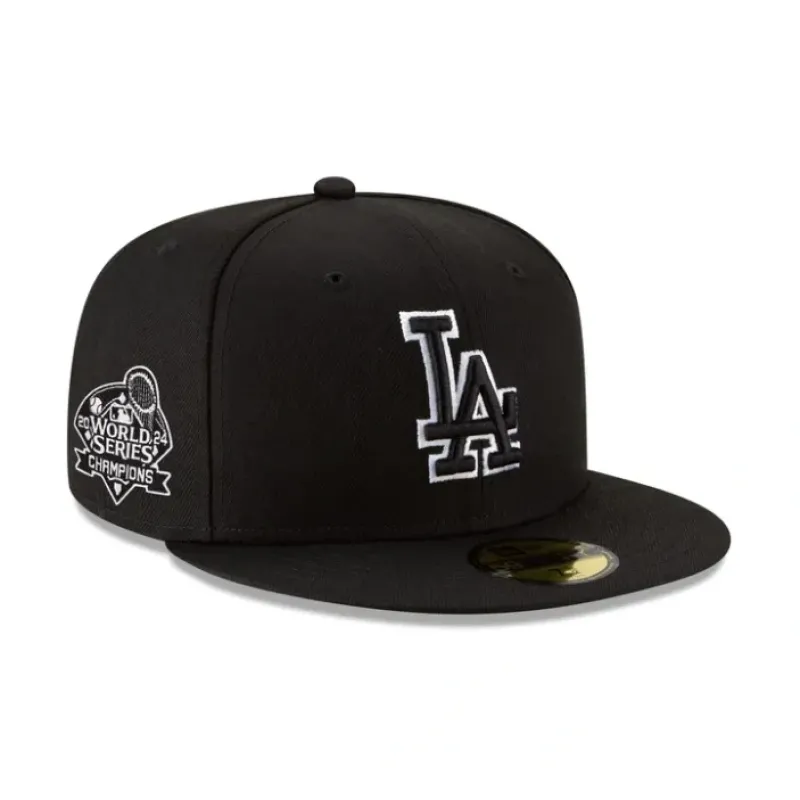 Best Los Angeles Dodgers World Series Champions Black Outlined 59FIFTY Fitt - KTGCaps - Baseball caps for various teams, purchased online at a discount