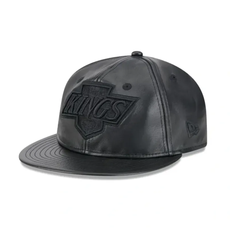 Online Los Angeles Kings Genuine Leather Retro Crown 9FIFTY Strapback Hat - KTGCaps - Baseball caps for various teams, purchased online at a discount