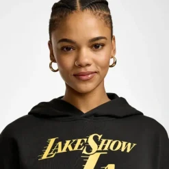 Best Sale Los Angeles Lakers 2024 City Edition Womens Hoodie - KTGCaps - Baseball caps for various teams, purchased online at a discount
