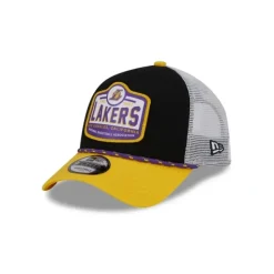 Outlet Los Angeles Lakers 2024 Rally Drive 9FORTY AFrame Trucker Hat - KTGCaps - Baseball caps for various teams, purchased online at a discount