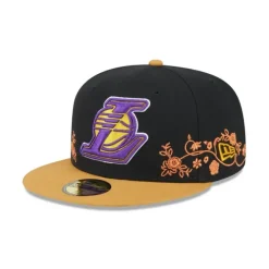 Cheap Los Angeles Lakers Floral Vine 59FIFTY Fitted Hat - KTGCaps - Baseball caps for various teams, purchased online at a discount
