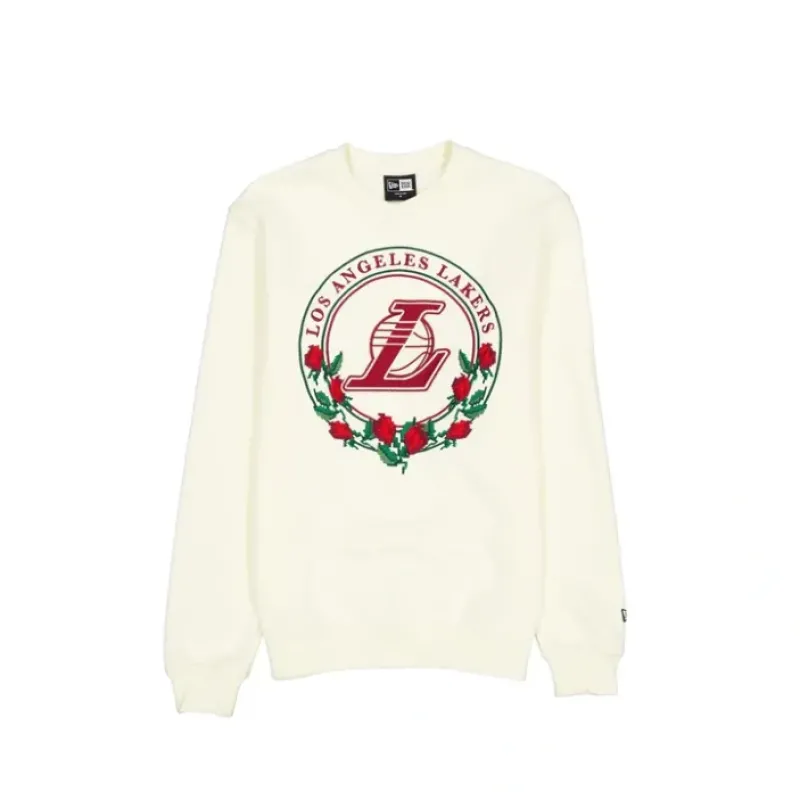 Store Los Angeles Lakers Novelty Stitch Crewneck - KTGCaps - Baseball caps for various teams, purchased online at a discount