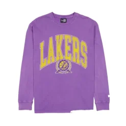 Best Los Angeles Lakers Oversized Essentials Long Sleeve TShirt - KTGCaps - Baseball caps for various teams, purchased online at a discount
