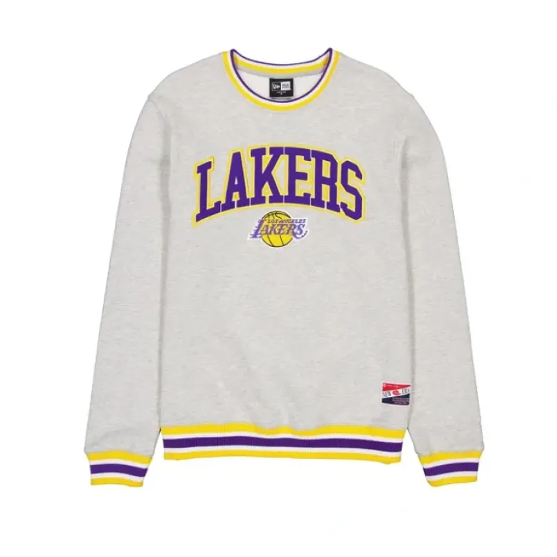 Outlet Los Angeles Lakers Throwback Crewneck - KTGCaps - Baseball caps for various teams, purchased online at a discount