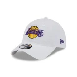 Sale Los Angeles Lakers White 9TWENTY Adjustable Hat - KTGCaps - Baseball caps for various teams, purchased online at a discount Caps