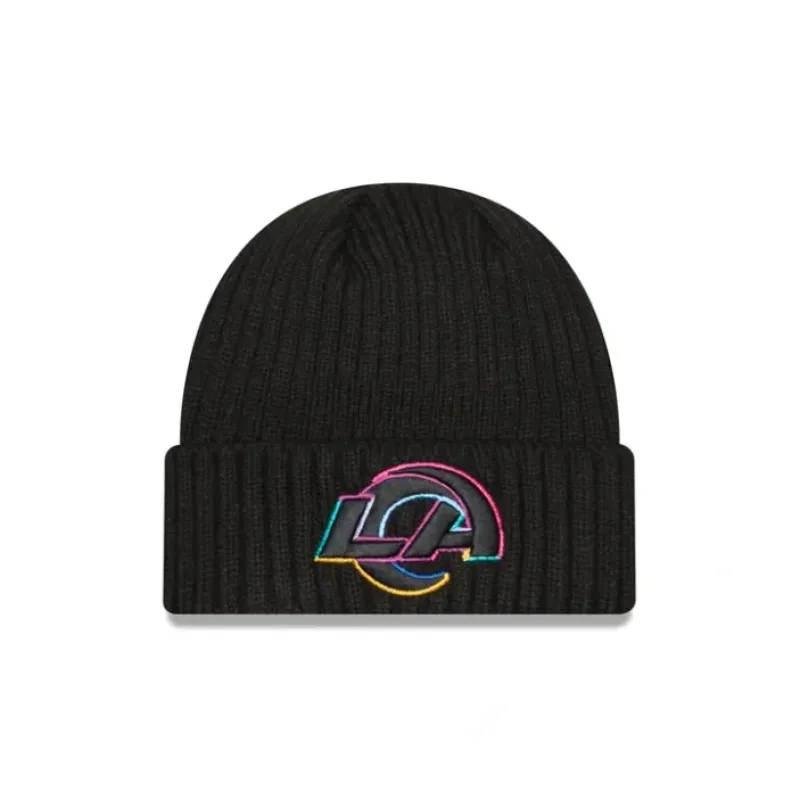 Store Los Angeles Rams 2024 Crucial Catch Tech Knit Hat - KTGCaps - Baseball caps for various teams, purchased online at a discount