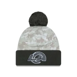 Flash Sale Los Angeles Rams 2024 Salute to Service Pom Knit Hat - KTGCaps - Baseball caps for various teams, purchased online at a discount