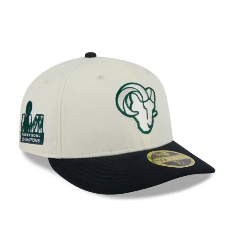 Shop Los Angeles Rams Mahogany Dust Low Profile 59FIFTY Fitted Hat - KTGCaps - Baseball caps for various teams, purchased online at a discount