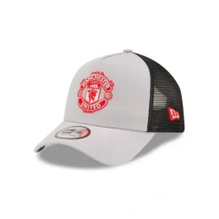 Best Manchester United Seasonal Gray 9FORTY AFrame Trucker Hat - KTGCaps - Baseball caps for various teams, purchased online at a discount