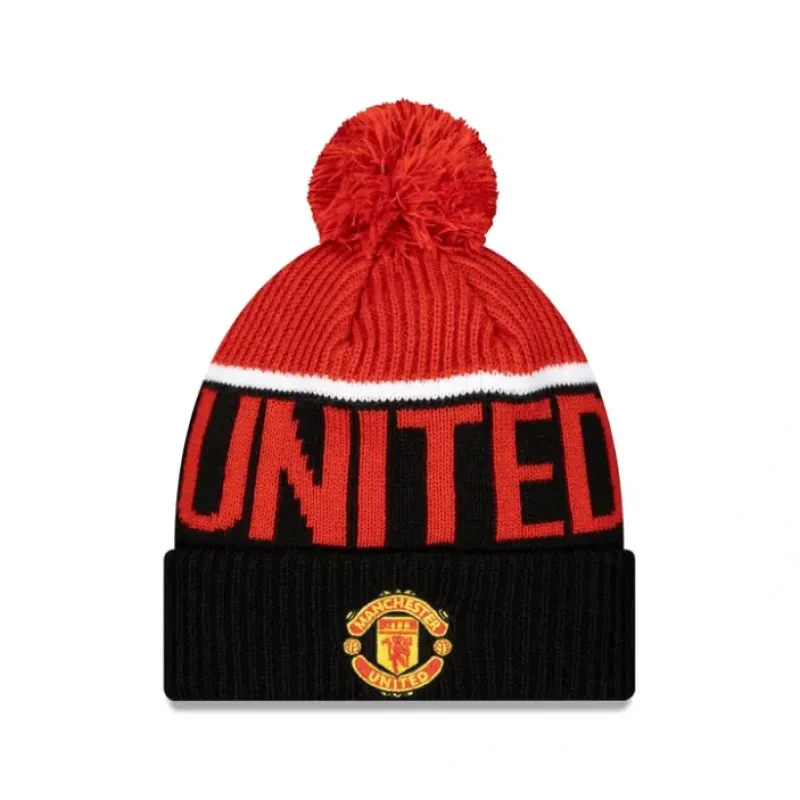 Clearance Manchester United Sport Black Pom Knit Hat - KTGCaps - Baseball caps for various teams, purchased online at a discount