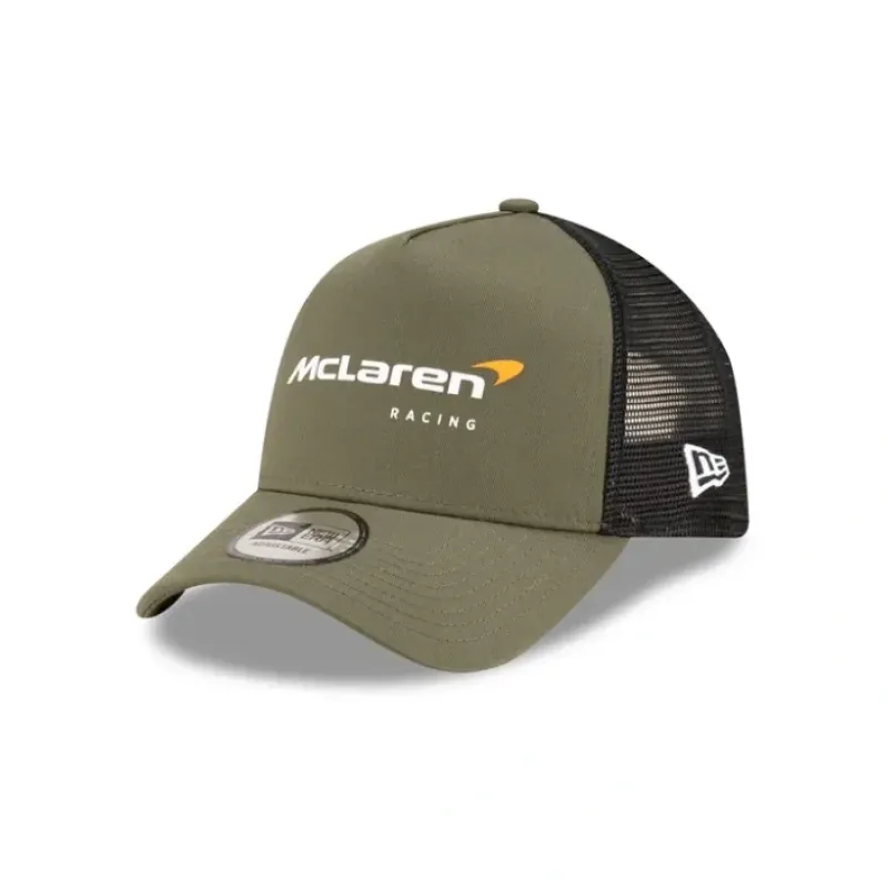 Cheap McLaren Formula 1 Team Olive 9FORTY AFrame Trucker - KTGCaps - Baseball caps for various teams, purchased online at a discount