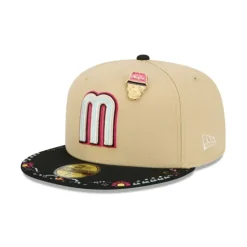 Shop Mexico Baseball Skull Pin 59FIFTY Fitted Hat - KTGCaps - Baseball caps for various teams, purchased online at a discount