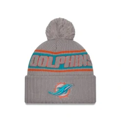 Best Miami Dolphins 2024 Cold Weather Gray Pom Knit Hat - KTGCaps - Baseball caps for various teams, purchased online at a discount