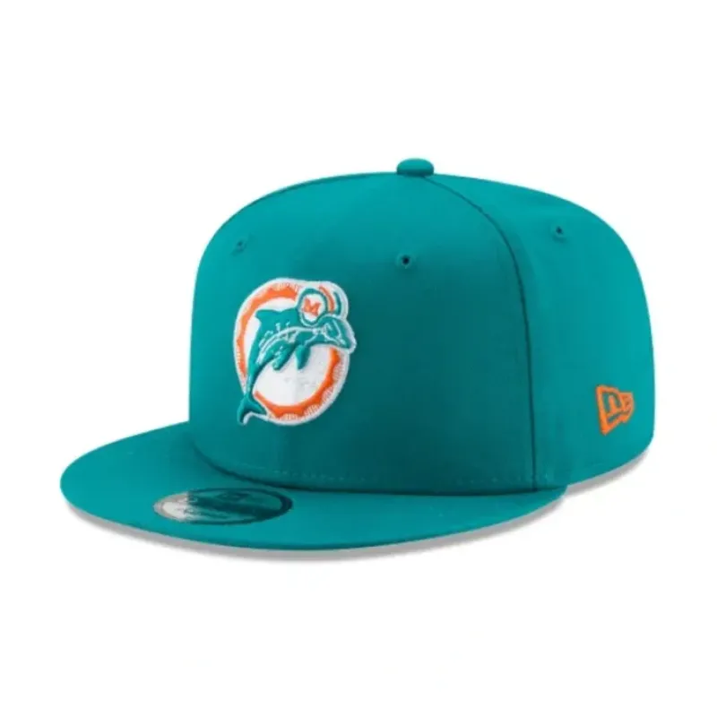 Store Miami Dolphins Basic 9FIFTY Snapback Hat - KTGCaps - Baseball caps for various teams, purchased online at a discount