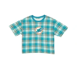 Store Miami Dolphins 3rd Down Plaid Womens TShirt - KTGCaps - Baseball caps for various teams, purchased online at a discount Caps