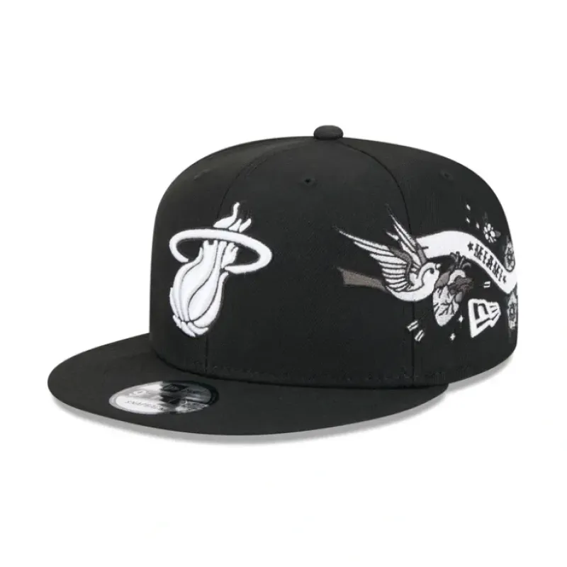 Store Miami Heat City Art 9FIFTY Snapback Hat - KTGCaps - Baseball caps for various teams, purchased online at a discount
