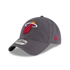 Best Miami Heat Core Classic Gray 9TWENTY Adjustable Hat - KTGCaps - Baseball caps for various teams, purchased online at a discount