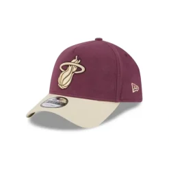 Cheap Miami Heat Moleskin Crown Maroon 9FORTY AFrame Snapback Hat - KTGCaps - Baseball caps for various teams, purchased online at a discount