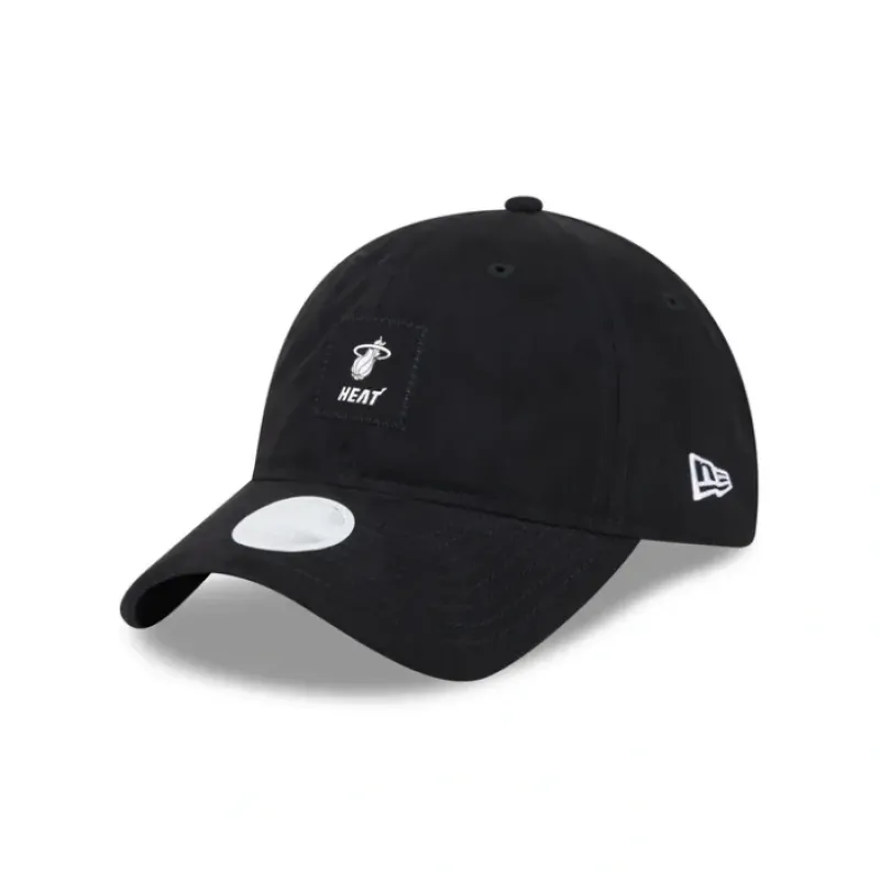 Outlet Miami Heat Suede Patch Womens 9TWENTY Adjustable Hat - KTGCaps - Baseball caps for various teams, purchased online at a discount