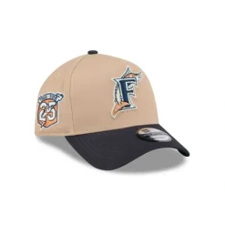 Cheap Miami Marlins Beige Khaki 9FORTY AFrame Snapback Hat - KTGCaps - Baseball caps for various teams, purchased online at a discount
