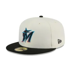 Shop Miami Marlins Chrome 59FIFTY Fitted Hat - KTGCaps - Baseball caps for various teams, purchased online at a discount