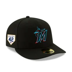 Outlet Miami Marlins Jackie Robinson Day 2024 Low Profile 59FIFTY Fitted Hat - KTGCaps - Baseball caps for various teams, purchased online at a discount