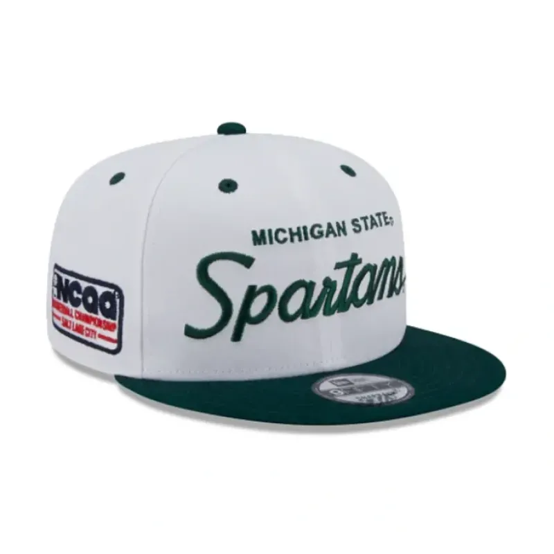 Online Michigan State Spartans College Vault Script 9FIFTY Snapback Hat - KTGCaps - Baseball caps for various teams, purchased online at a discount