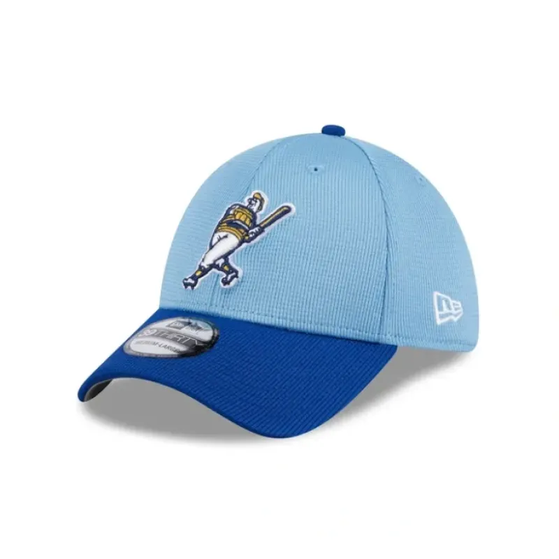 Outlet Milwaukee Brewers 2024 Batting Practice 39THIRTY Stretch Fit Hat - KTGCaps - Baseball caps for various teams, purchased online at a discount