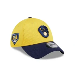 Outlet Milwaukee Brewers 2024 Spring Training 39THIRTY Stretch Fit Hat - KTGCaps - Baseball caps for various teams, purchased online at a discount
