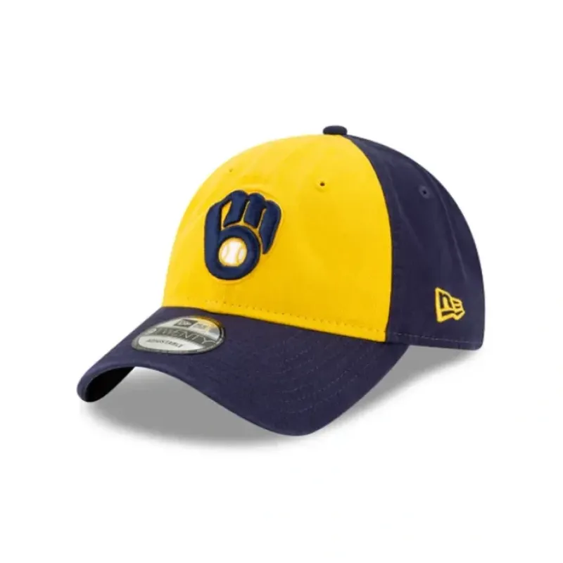 Cheap Milwaukee Brewers Core Classic Alt 9TWENTY Adjustable Hat - KTGCaps - Baseball caps for various teams, purchased online at a discount