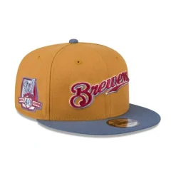 Best Sale Milwaukee Brewers Panama Tan 9FIFTY Snapback Hat - KTGCaps - Baseball caps for various teams, purchased online at a discount