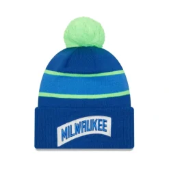 Best Milwaukee Bucks 2023 City Edition Pom Knit Hat - KTGCaps - Baseball caps for various teams, purchased online at a discount