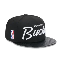 Cheap Milwaukee Bucks Faux Leather Visor 9FIFTY Snapback Hat - KTGCaps - Baseball caps for various teams, purchased online at a discount