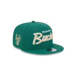 Online Milwaukee Bucks Script Kids 9FIFTY Snapback Hat - KTGCaps - Baseball caps for various teams, purchased online at a discount