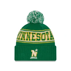 Clearance Minnesota North Stars Retro Pom Knit Hat - KTGCaps - Baseball caps for various teams, purchased online at a discount