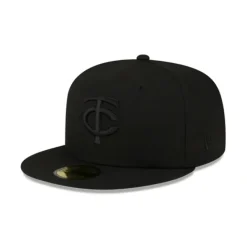 Outlet Minnesota Twins Blackout Basic 59FIFTY Fitted Hat - KTGCaps - Baseball caps for various teams, purchased online at a discount