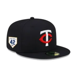 Outlet Minnesota Twins Jackie Robinson Day 2024 59FIFTY Fitted Hat - KTGCaps - Baseball caps for various teams, purchased online at a discount