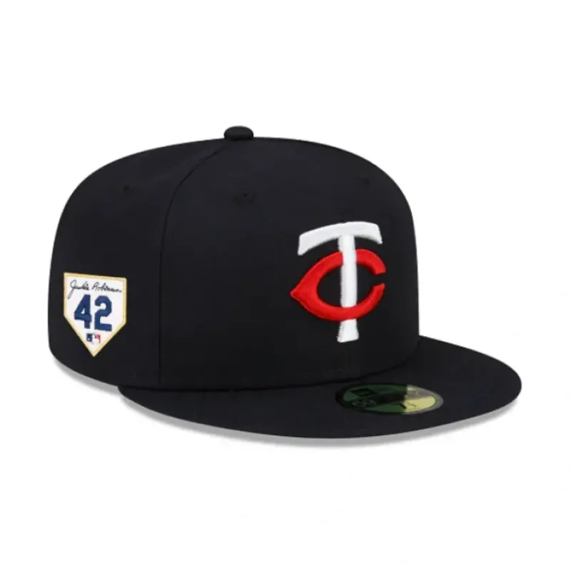 Outlet Minnesota Twins Jackie Robinson Day 2024 59FIFTY Fitted Hat - KTGCaps - Baseball caps for various teams, purchased online at a discount