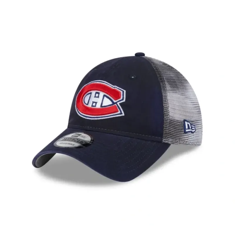 Cheap Montreal Canadiens Slick 9TWENTY Trucker Hat - KTGCaps - Baseball caps for various teams, purchased online at a discount