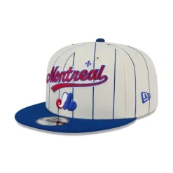 Best Sale Montreal Expos Jersey Pinstripe 9FIFTY Snapback Hat - KTGCaps - Baseball caps for various teams, purchased online at a discount Caps
