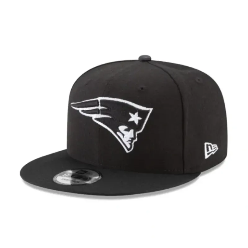 Best New England Patriots Black amp White 9FIFTY Snapback Hat - KTGCaps - Baseball caps for various teams, purchased online at a discount