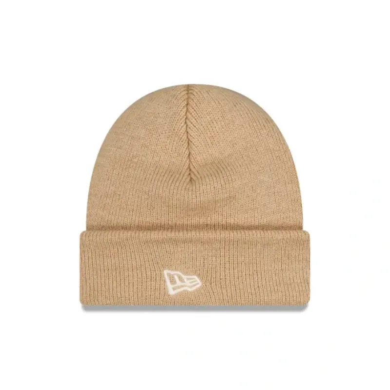 Sale New Era Beige Short Cuff Knit Beanie - KTGCaps - Baseball caps for various teams, purchased online at a discount