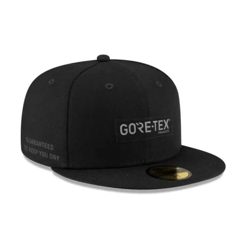 Best Sale New Era Cap Black GORETEX 59FIFTY Fitted Hat - KTGCaps - Baseball caps for various teams, purchased online at a discount