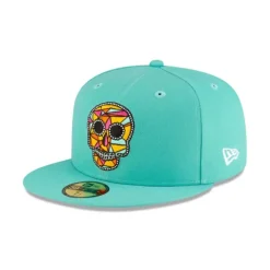 Cheap New Era Cap Day of the Dead Fractal Skull 59FIFTY Fitted Hat - KTGCaps - Baseball caps for various teams, purchased online at a discount Caps