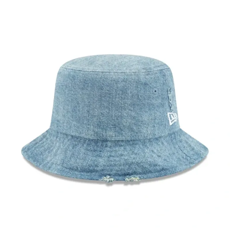 Clearance New Era Cap Distressed Denim Bucket Hat - KTGCaps - Baseball caps for various teams, purchased online at a discount