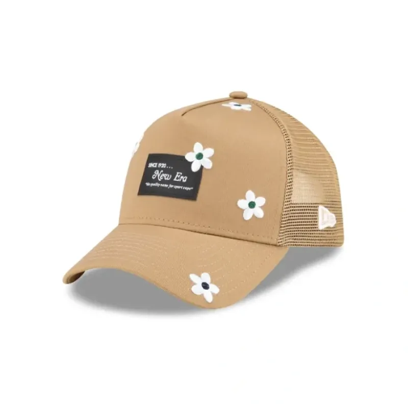 Store New Era Cap Floral 9FORTY AFrame Trucker Hat - KTGCaps - Baseball caps for various teams, purchased online at a discount